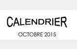 Calendrier Octobre 2015