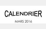 Calendrier Mars 2016