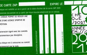 Le chèque sport ZAP