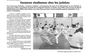 Nouvel article sur le stage de Toussaint