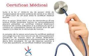 Nouvelle directive certificat médical