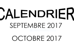Calendrier septembre octobre 2017