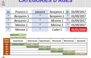 Infos catégories d'âge