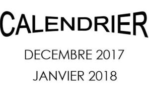 Calendrier décembre 2017 janvier 2018
