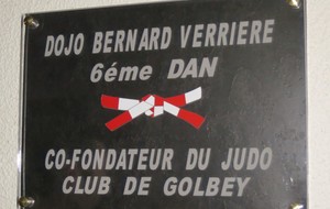 « Dojo Bernard Verrières », en hommage au senseï