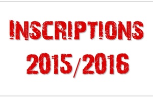 Inscriptions saison 2015-2016